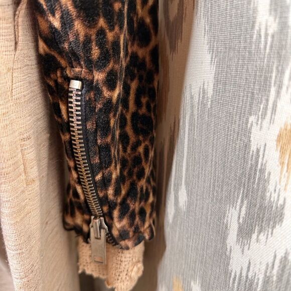 Ralph Lauren Denim & Supply Leopard Print Velvet Moto Jacket - Picture 15 of 16